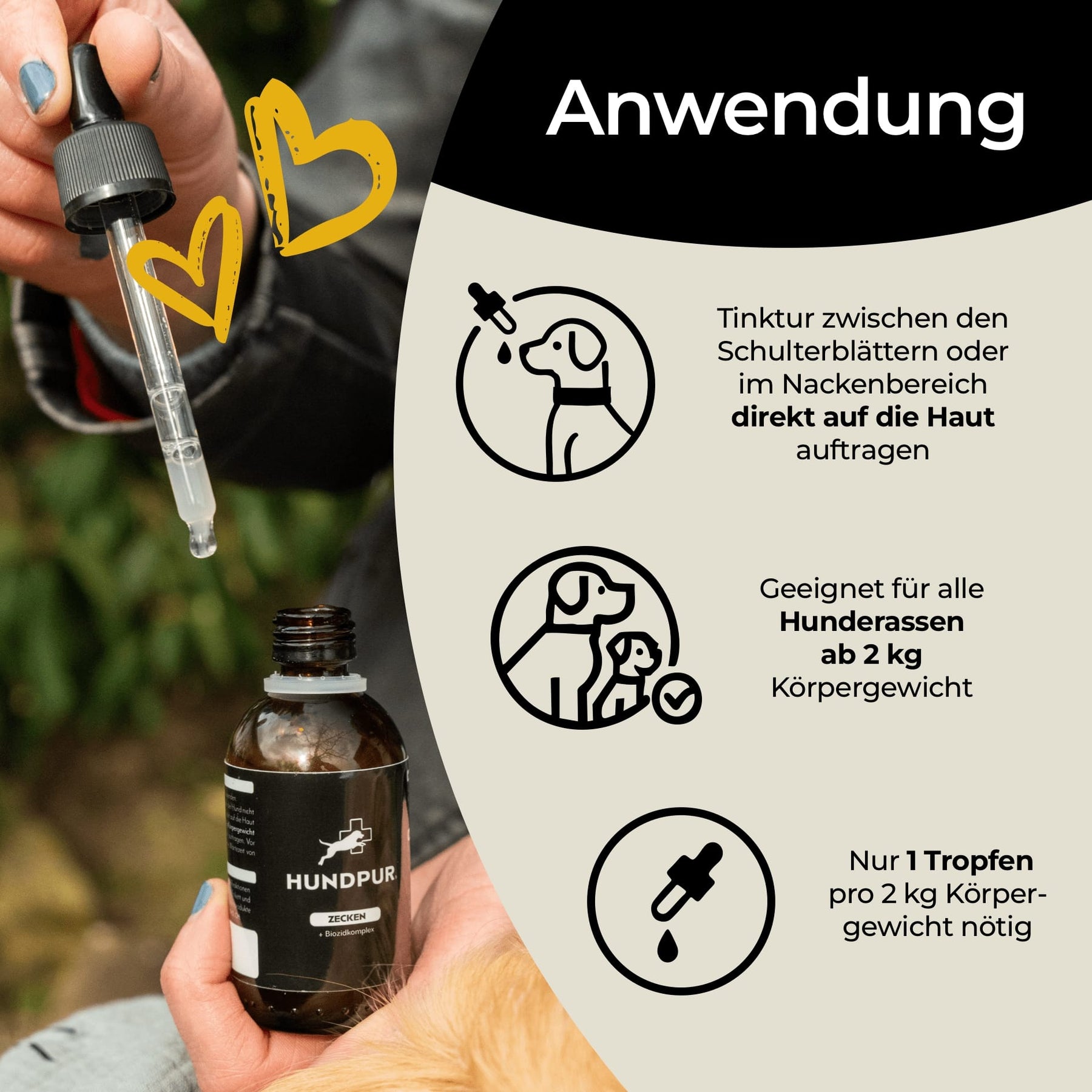 Hundpur® Zecken Tinktur mit Schutzkomplex 40% Rabatt